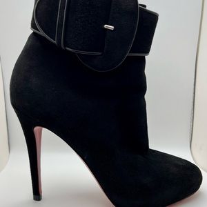 Christian Louboutin Trottinette Black Suede Ankle Boot
